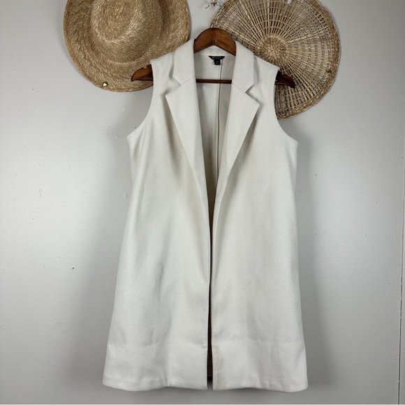 VERSONA Women Winter Sleeveless Long Blazer Vest Open Front Notched Collar Soft - Picture 4 of 10